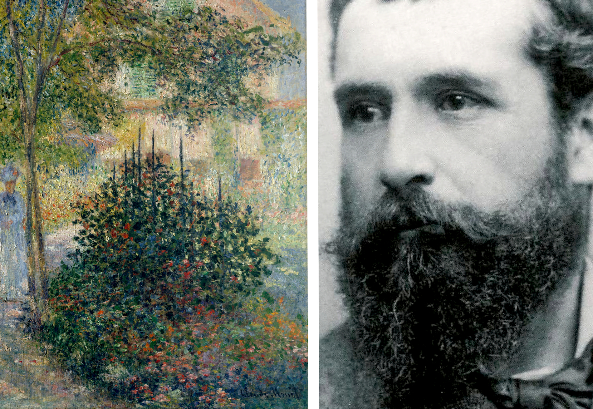 Monet is depicting not his garden but his mind. His head, constructed out of foliage, takes up most of the image and is its focus. - MonetCamilleGardenCompx2_001